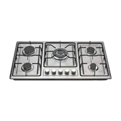 Built-in gas hob 860mm stainless steel 5 burners EMALL #EGH-S5014E