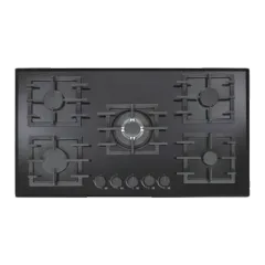 Built-in gas hob 900mm tempered glass 5 burners EMALL #EGH-G5060