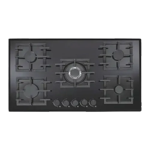 Built-in gas hob 900mm tempered glass 5 burners EMALL #EGH-G5060