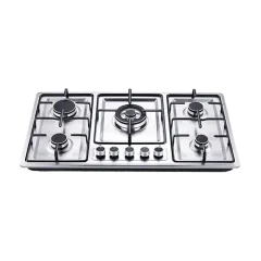 Built-in gas hob 860mm stainless steel 5 burners EMALL #EGH-S5149C