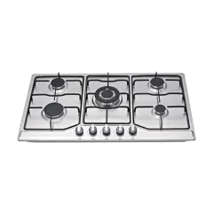 Built-in gas hob 860mm stainless steel 5 burners EMALL #EGH-S5085
