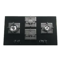 Built-in gas hob 900mm tempered glass 4 burners EMALL #EGH-G4039