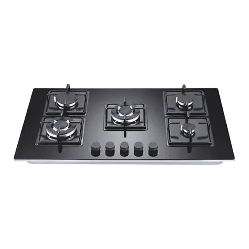 Built-in gas hob 900mm tempered glass 5 burners EMALL #EGH-G5020