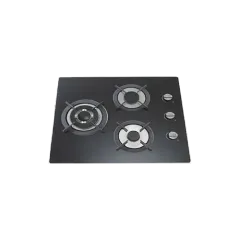 Built-in gas hob 600mm tempered glass 3 burners EMALL #EGH-G3004