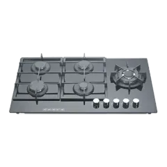 Built-in gas hob 900mm tempered glass 5 burners EMALL #EGH-G5071