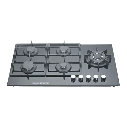 Built-in gas hob 900mm tempered glass 5 burners EMALL #EGH-G5071