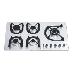 Built-in gas hob 900mm stainless steel 5 burners EMALL #EGH-S5002