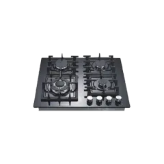 Built-in gas hob 600mm tempered glass 4 burners EMALL #EGH-G4037B