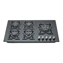 Built-in gas hob 900mm tempered glass 5 burners EMALL #EGH-G5075