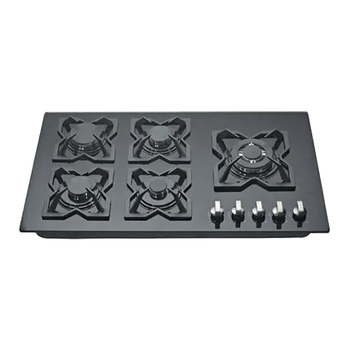 Built-in gas hob 900mm tempered glass 5 burners EMALL #EGH-G5075