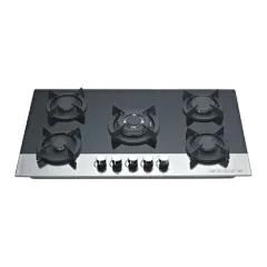 Built-in gas hob 900mm tempered glass 5 burners EMALL #EGH-G5001