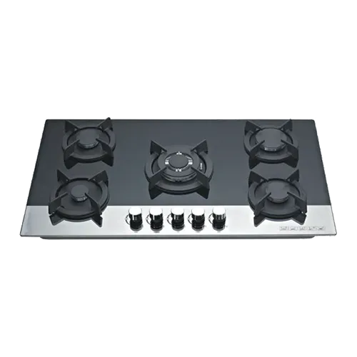 Built-in gas hob 900mm tempered glass 5 burners EMALL #EGH-G5001