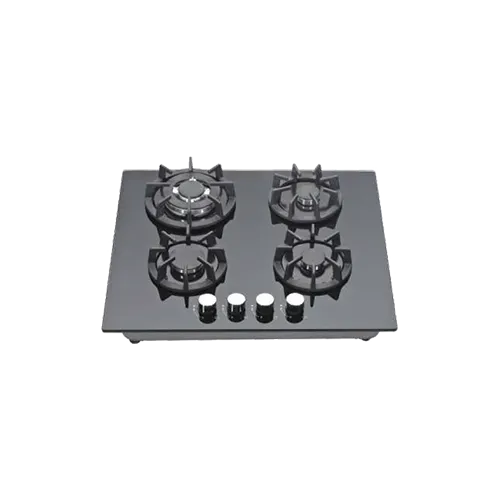 Built-in gas hob 600mm tempered glass 4 burners EMALL #EGH-G4003