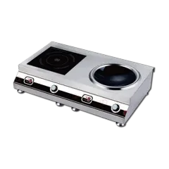 Commercial induction hob 5+5kW 2 heaters EMALL #ECIC-IC2003B