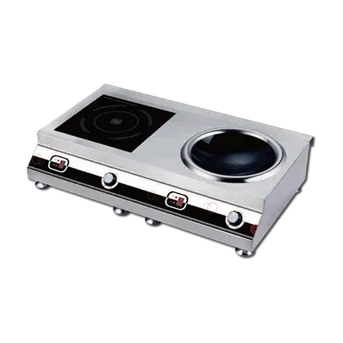 Commercial induction hob 5+5kW 2 heaters EMALL #ECIC-IC2003B