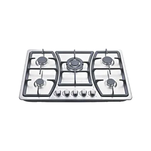 Built-in gas hob 760mm stainless steel 5 burners EMALL #EGH-S76-505
