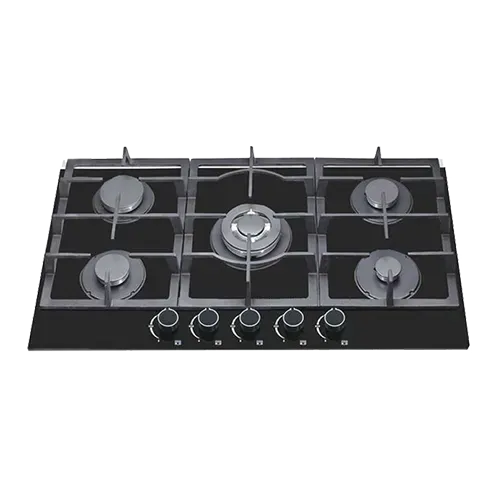 Built-in gas hob 900mm tempered glass 5 burners EMALL #EGH-G5091