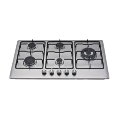 Built-in gas hob 860mm stainless steel 5 burners EMALL #EGH-S5087