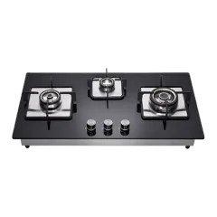 Built-in gas hob 900mm tempered glass 3 burners EMALL #EGH-G3011