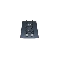 Built-in gas hob 320mm tempered glass 2 burners EMALL #EGH-G2002