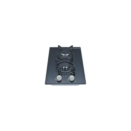 Built-in gas hob 320mm tempered glass 2 burners EMALL #EGH-G2002