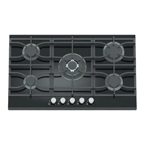 Built-in gas hob 900mm tempered glass 5 burners EMALL #EGH-G5062