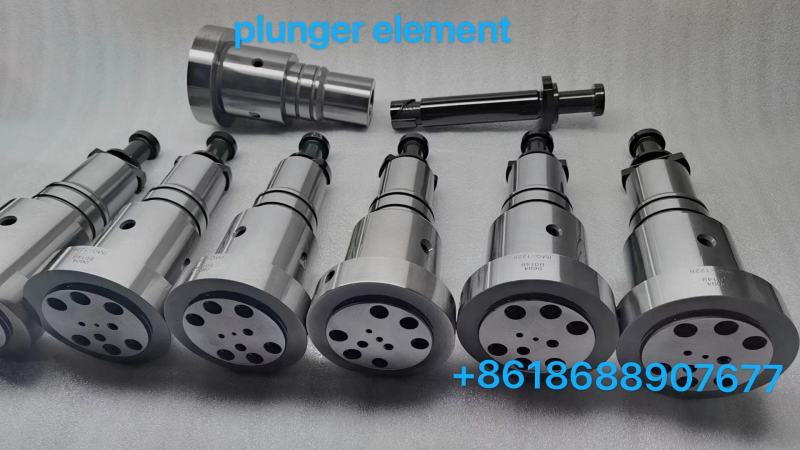 Marine engine injection nozzle and plunger element