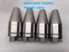 Marine engine injection nozzle and plunger element