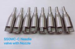 Marine engine injection nozzle and plunger element