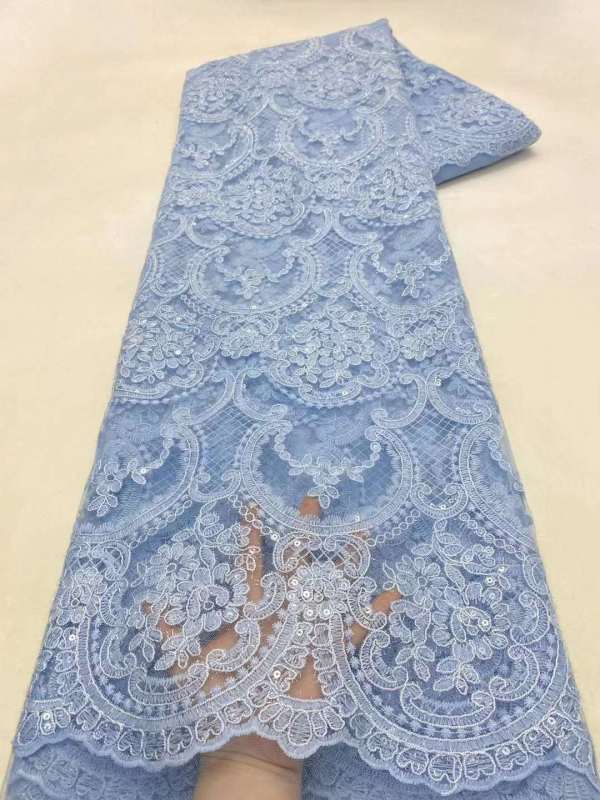 New Sequins Bridal Net Lace Wedding Trim Tulle Lace Clothing Embroidery Fabrics For Dresses Wedding
