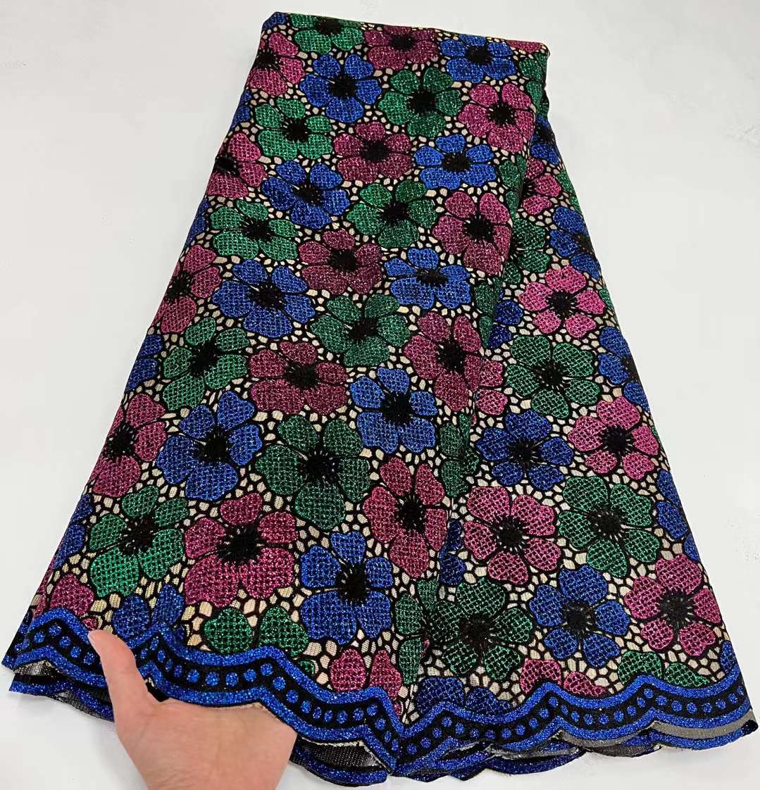 High Quality Printed Lace Fabric African Clothing Embroidery Lace Material For Wedding Dress