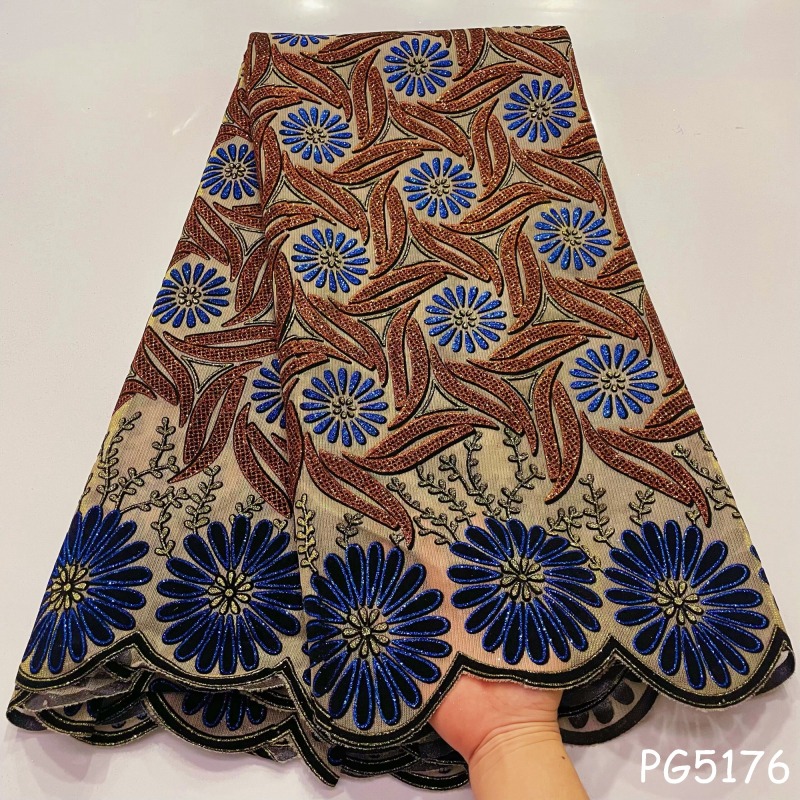 High Quality Printed Lace Fabric African Clothing Embroidery Lace Material For Wedding Dress