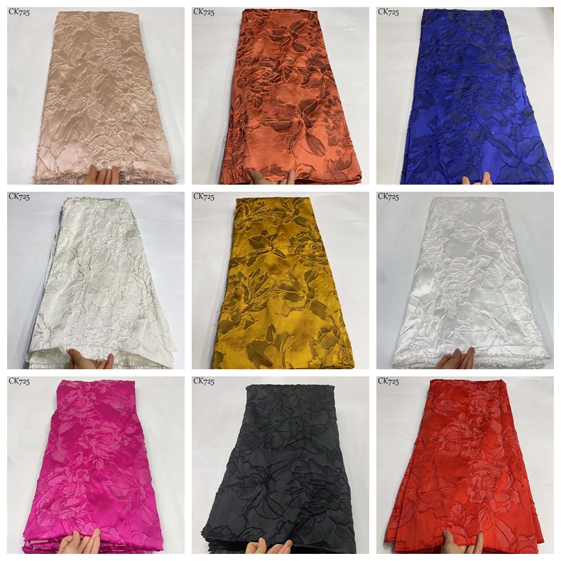 African Jacquard Tissu Brocade Tulle Lace Fabric Nigerian Damask Lace Fabric For Wedding Dress Hot Selling French Net Lace Fabrics