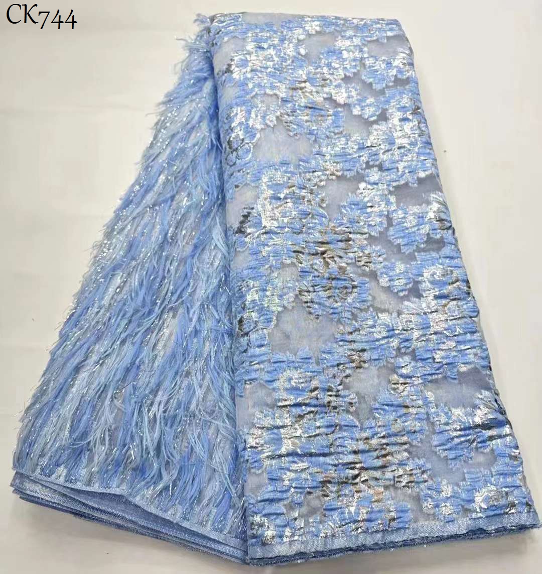 African Brocade Fabric Latest Nigerian French Jacquard Lace Dubai Style Lace Fabric for Wedding Party