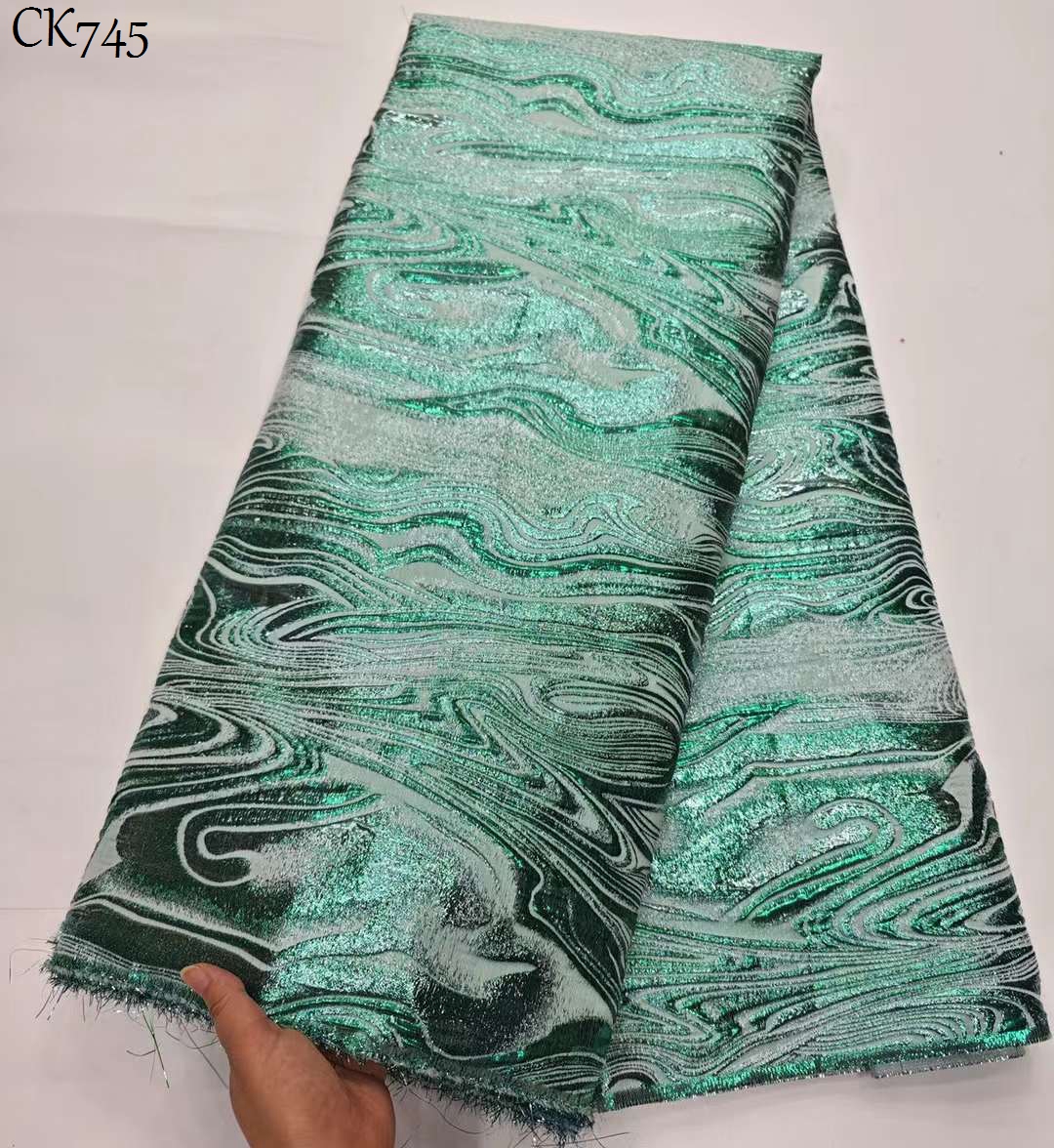 Women African Brocade Lace Fabrics Hot Selling Nigerian Jacquard Lace Fabrics