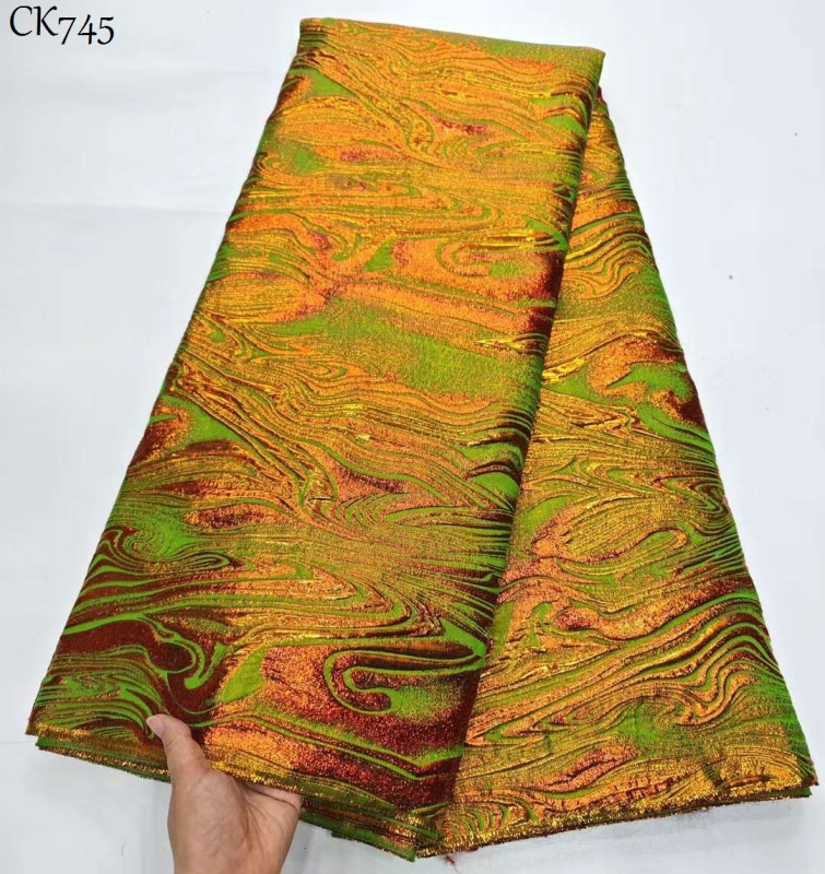 Women African Brocade Lace Fabrics Hot Selling Nigerian Jacquard Lace Fabrics