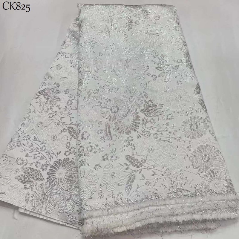 Brocade Lace Fabric Jacquard Applique Chantilly Lace Fabric 5 Yards For Wedding Dress