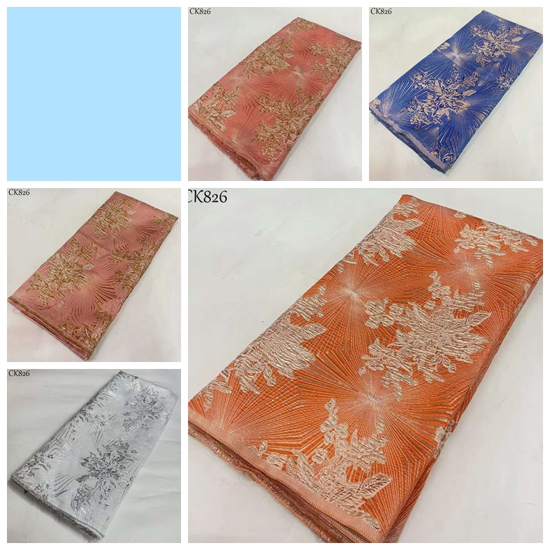 New Brocade Lace Fabric Latest African Jacquard Lace Fabrics For Nigerian Women