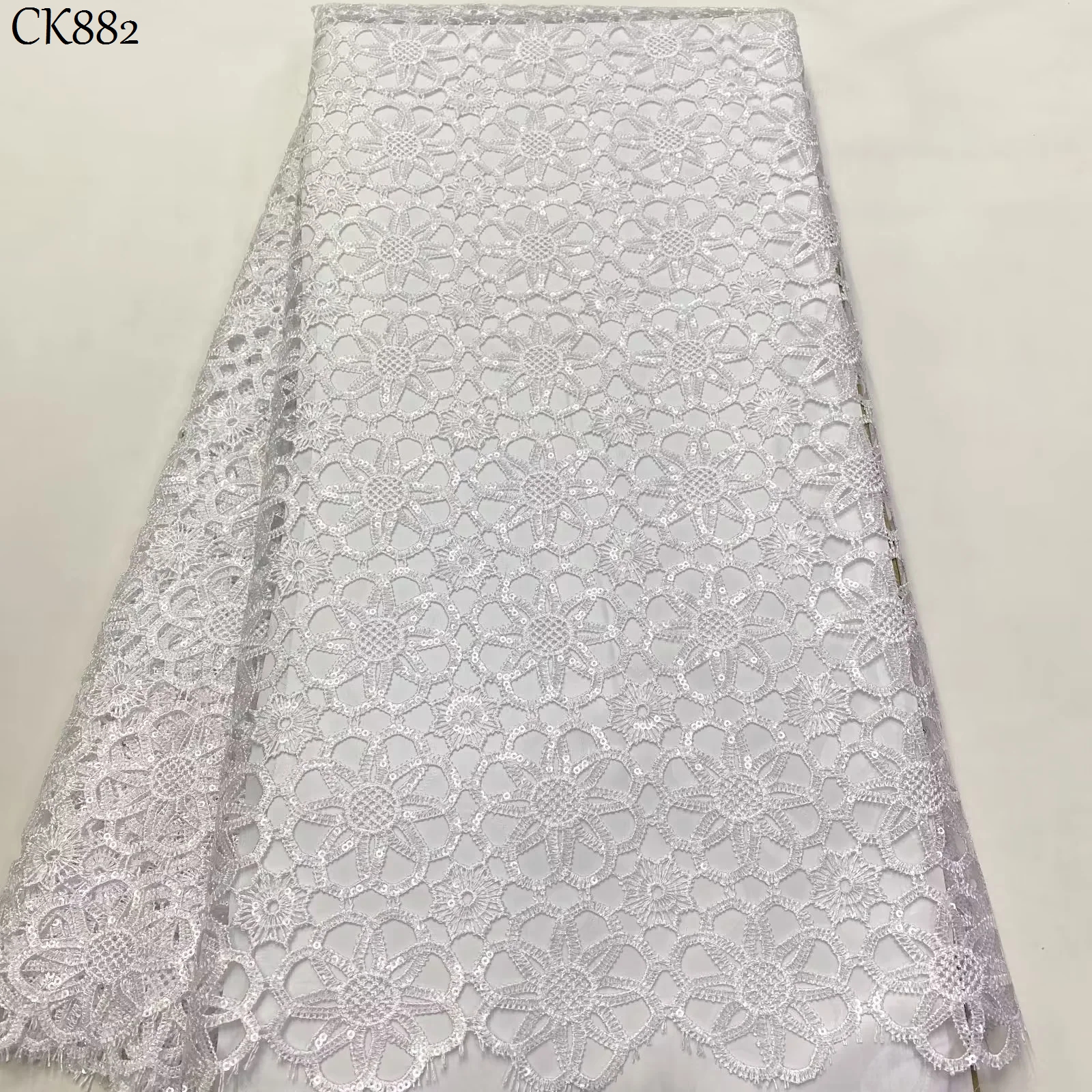 Latest Cord Lace African French Net Lace Bridal Pinted Lace Wedding Gown Material For Party Dress
