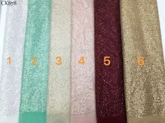 New Sequins Bridal Net Lace Wedding Trim Clothing Embroidery Fabrics For Dresses Wedding