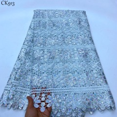 African Fashion Nigerian Cord Lace Bridal Matreial French Mesh Lace With Sequins Nigerian Wedding Asoebi Lace Material