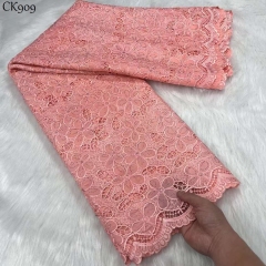 Latest French Gupuire Fabrics Lace African Cord Lace With Sequins Wedding Dress Bridal Lace Trim Material For Wedding Dresses