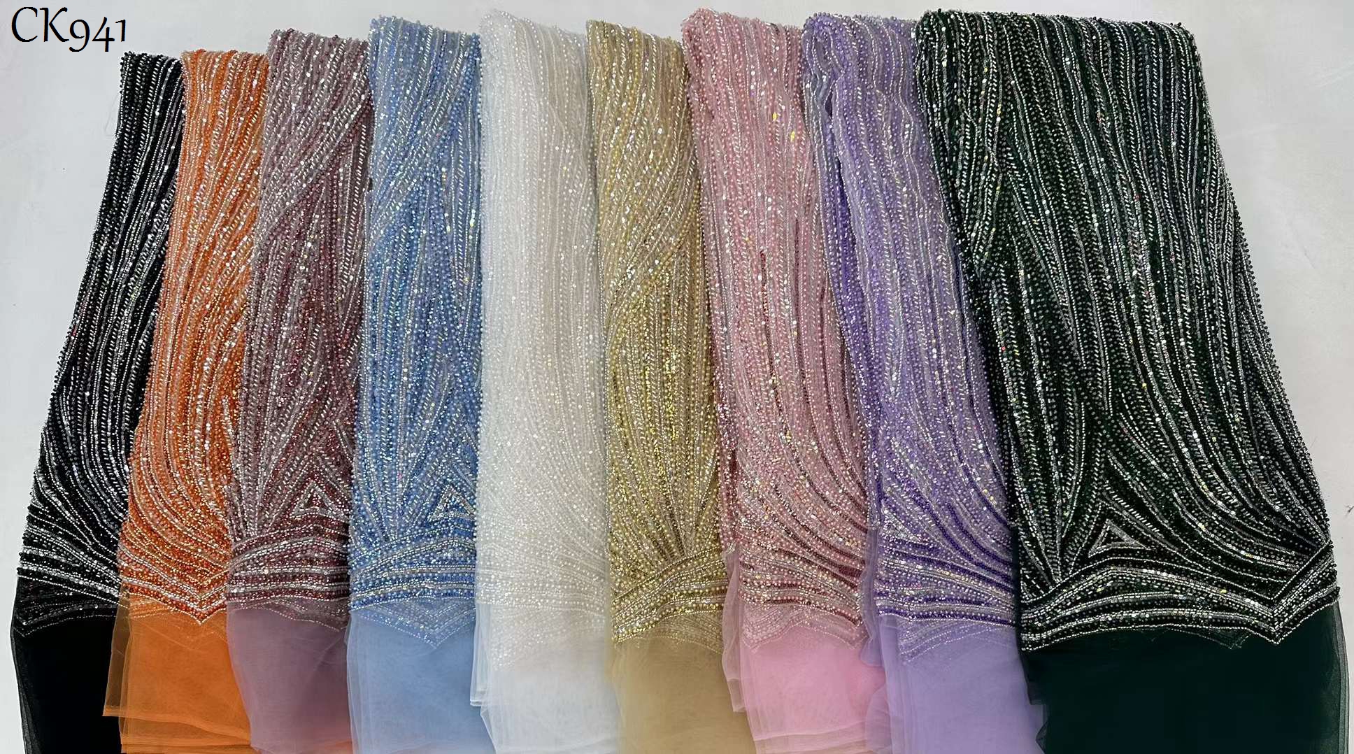 High Quality Embroidery Beaded Lace Luxury Wedding Party French Sequin Lace