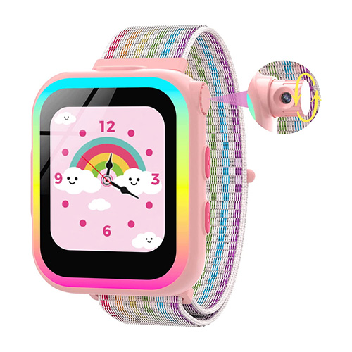 kids smart watch CT-W24 with 90-degree flip camera 4 modes colorful lights