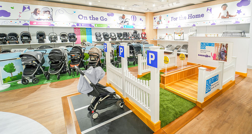 BabiesRus new decor style - added product experience zones