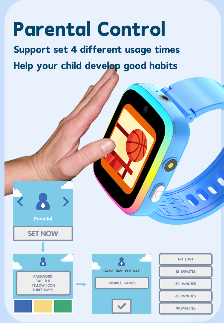 kids smart watch CT-W25 With Colorful Mood Lights Details Pictures 7