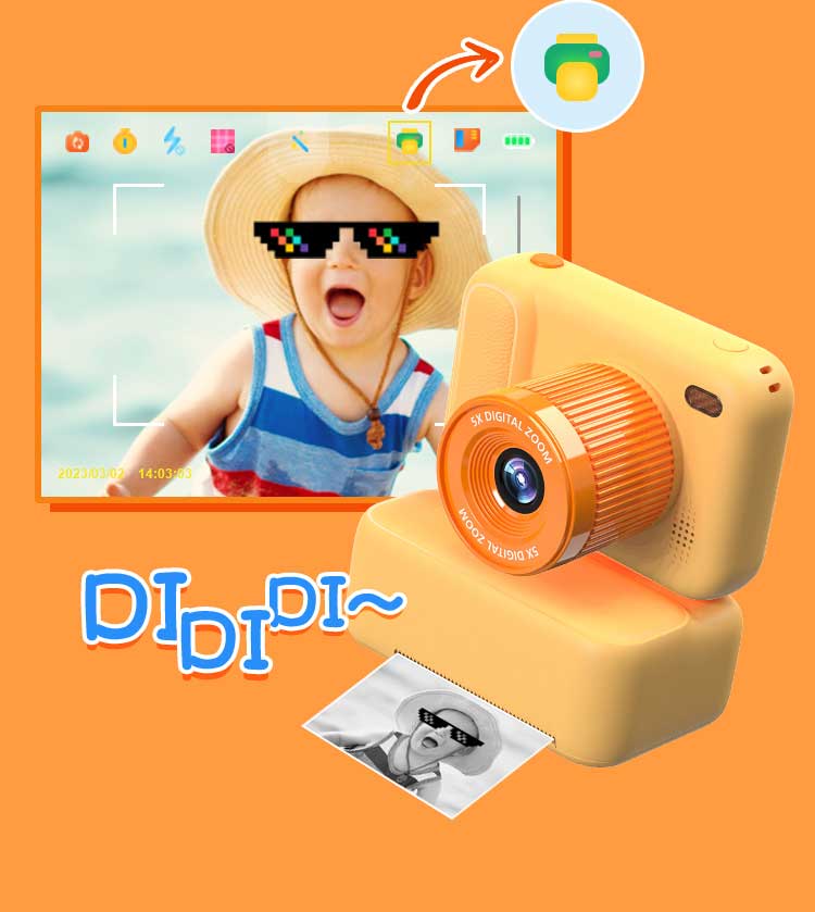 2024 new design kids instant camera toys CT-P14 details pic 8