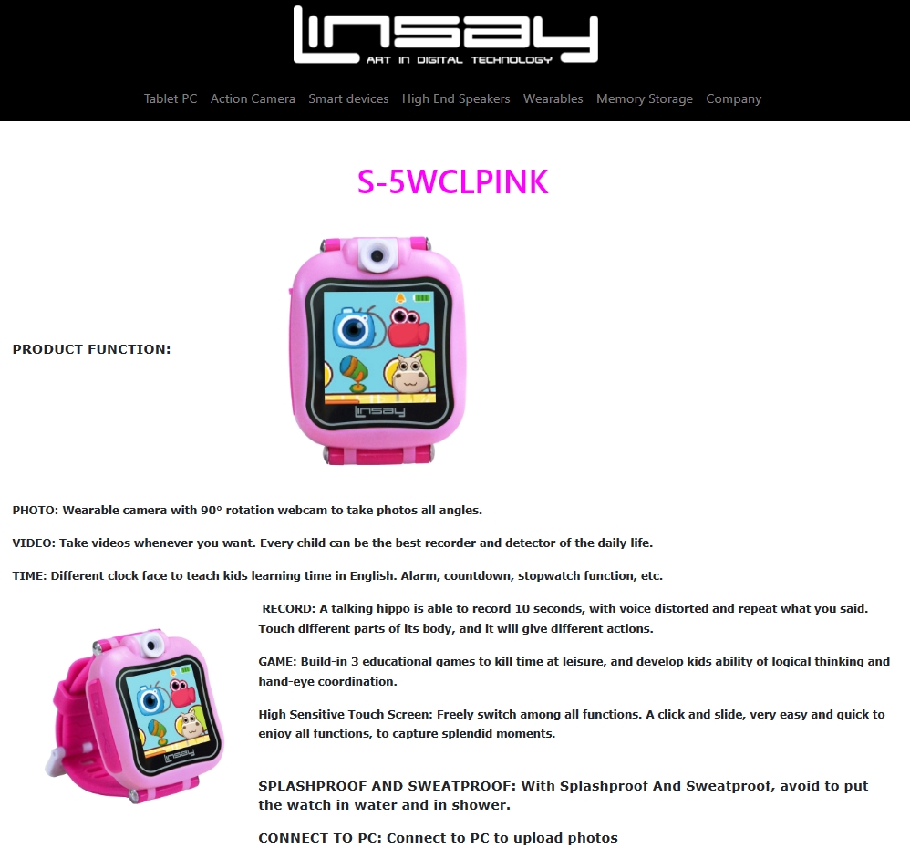 Linsay Kid Smart Watch CT-W6