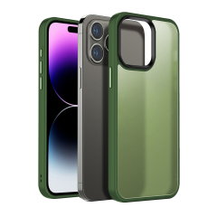 iPhone15pro PC+TPU Frosted semi-transparent Phone Case Manufacturer