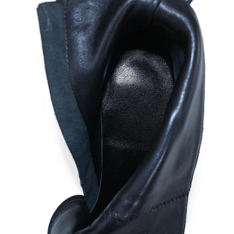 Eileen Black Suede Leather Butterfly Ankle Boots